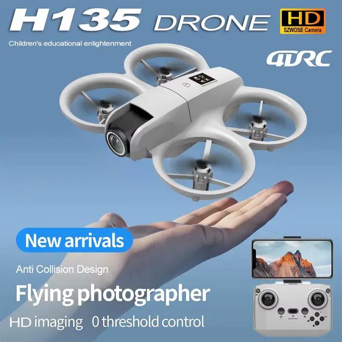 Nouveau H135 Mini Drone WIFI FPV Hover 4K HD caméra professionnelle poche lumières colorées Dron Rc