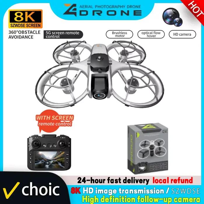 Nouveau Drone Z4 2026 8K WIFI Professionnel HD pour Photographie Aérienne Quadricoptère Avec Double Caméras Télécommande Jouet UAV Pour Extérieur Occasions Spéciales