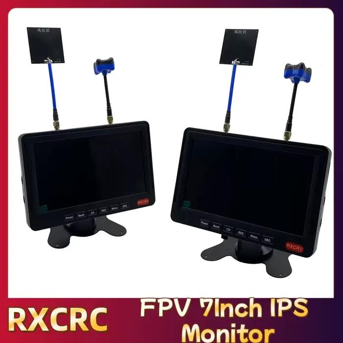 RXCRC 5.8G FPV 7 pouces écran d'affichage de réception pour Drone course Transmission vidéo en direct caméra sans fil IPS 1024*600PX 600cd/ ㎡