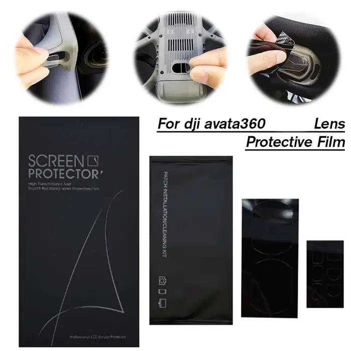 Kit de film anti-rayures nano pour lunettes DJI Avata 360 et N3 protection anti-rayures et anti-chute pour drone occasionnels et professionnels