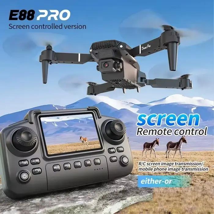 2026 nouveau original E88 Air avec éclairage contrôlé par écran Mini Drone 4K Untal 2 caméra flux optique télécommande avion cadeau