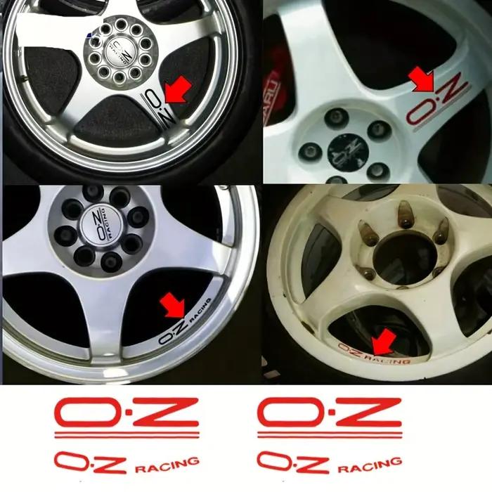 4 autocollants pour volant OZ Racing - autocollants en vinyle autocollants avec des motifs géométriques vifs