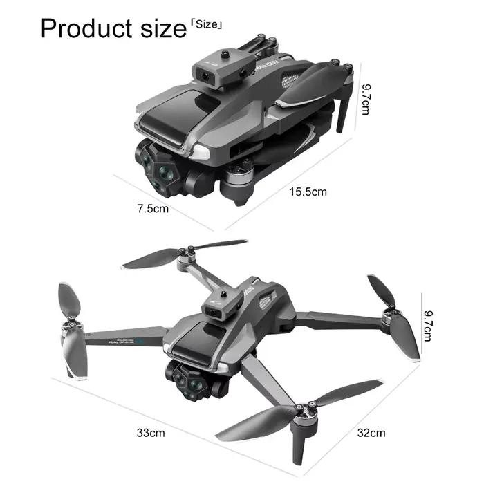 Nouveau drone sans balais à triple batterie M66 avec télécommande sur écran – contrôle des gestes