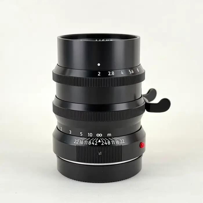Objectif Light Lens Lab 75mm F2 SPII Cooke Speed Panchro II Noir Peint Chrome Asphérique pour Leica M M6 M7 M9 M10P M11 M240