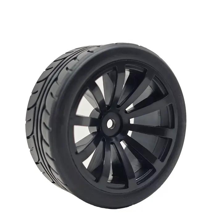 Pneus et roues de rallye RC 1/10, pneus hexagonaux de 12 mm pour voitures de tourisme et de drift sur route 1:10 1/12 Tamiya TT01 TT02 Traxxas
