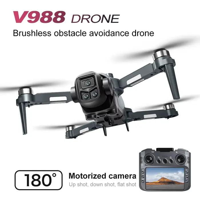NOUVEAU pour Drone Caméra V988 Authentique 8K Professionnel 4K avec Écran Moins de 249g Télécommande Quadricoptère RC Brushless Jouets