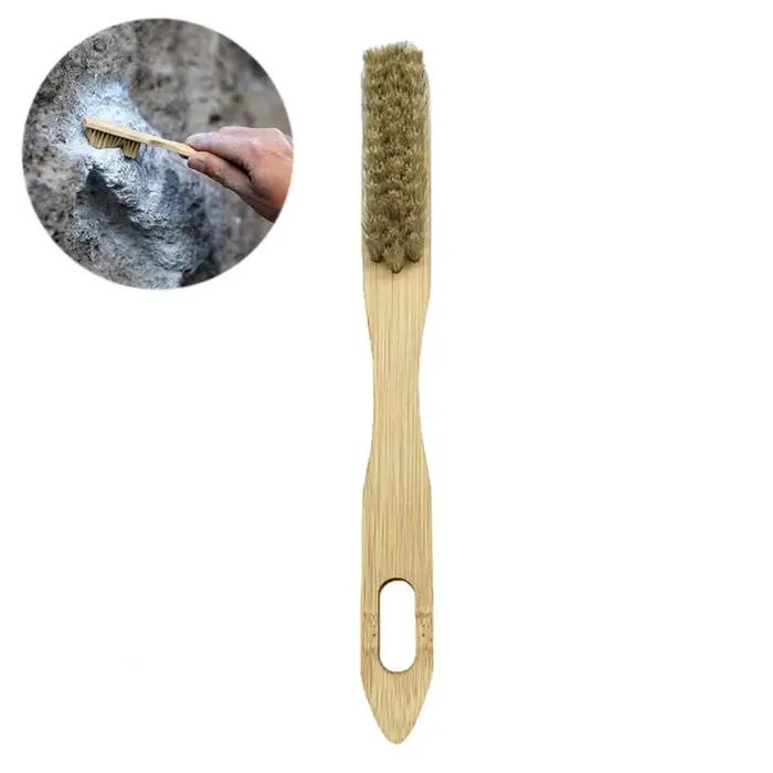 Brosse d'escalade à poils souples, épurateur d'escalade en bois Durable avec poignée ergonomique épaisse pour l'intérieur