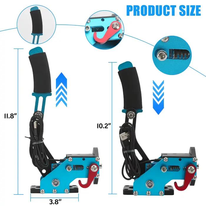 Kit de frein à main USB avec pince pour jeux de course PC, drift, compatible Logitech G923/G29/G27/G25, système de freinage SIM Racing à capteur Hall