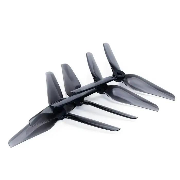 Hélices HQ R42 5142 5.1 pouces 3 lames gris clair orange pour moteur XING 2207 drone FPV occasion course photographie aérienne