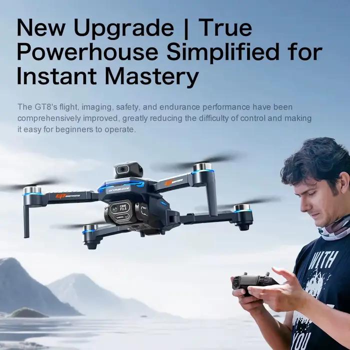 Drone 5G GT8 MAX GPS 8K Double caméra Photographie aérienne Moteur sans balais FPV Quadricoptère pliable 30000m