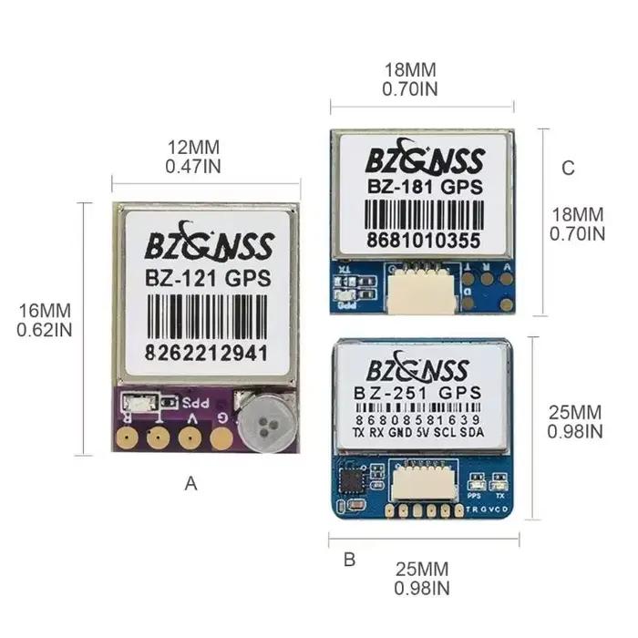BZGNSS BZ-251 BZ-181 BZ-121 GPS Tech touristes Protocole FPV Retour Hover F7 F4 Flight Control Partners Wing Rescue Drone Parts