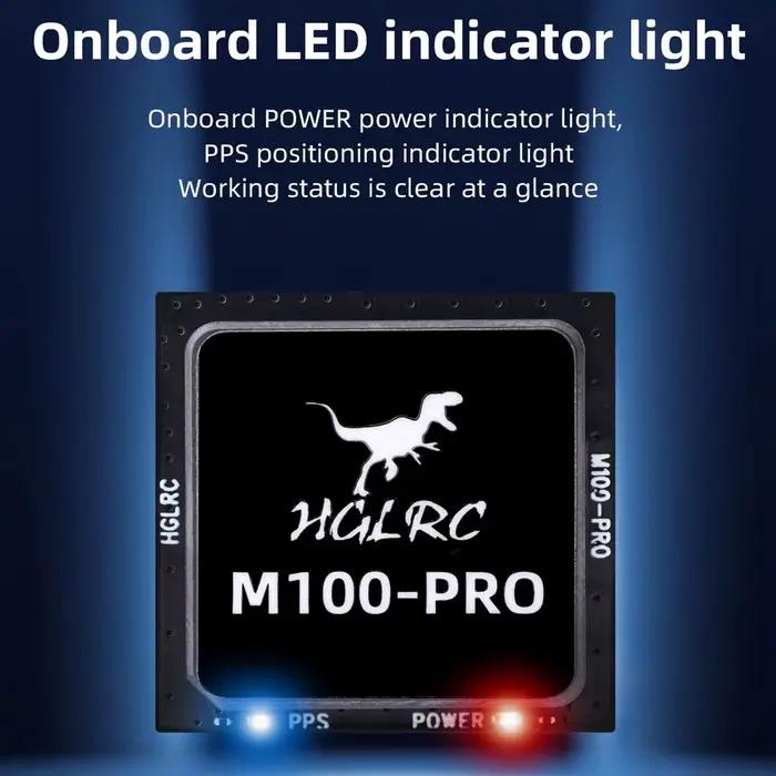 Puce GPS HGLRC M100 PRO B101 pour avions à contrôle radio avec boussole QMC5883L pour navigateurs aériens et passionnés de drones