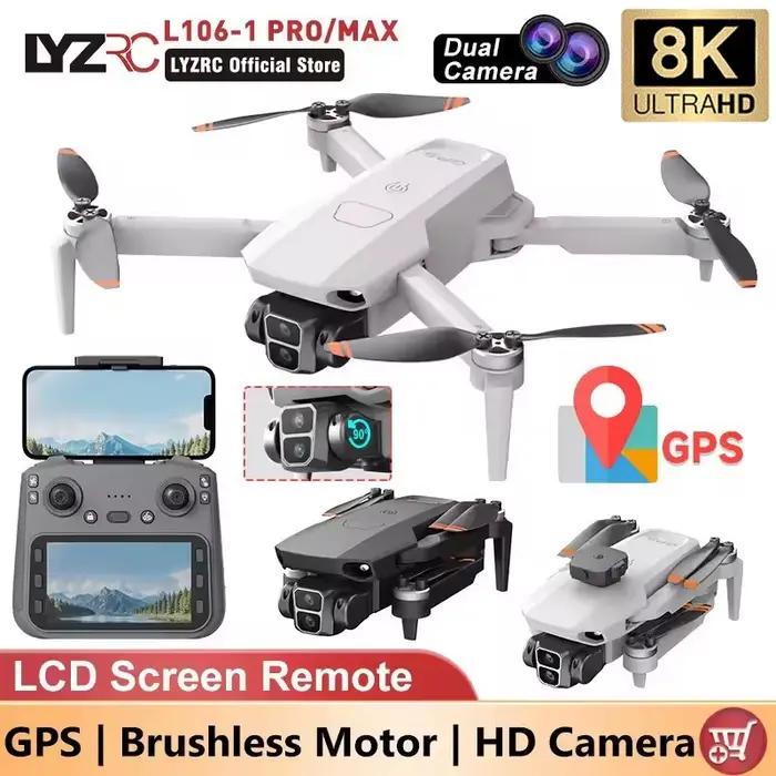 Drone GPS L106-1 PRO, écran amélioré RC avec moteur sans balais professionnel