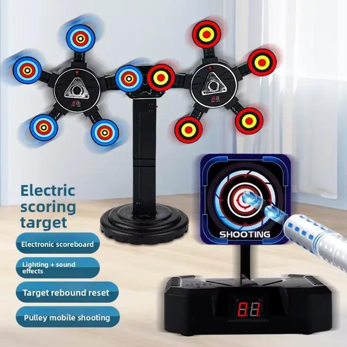 360 ° Cible de tir électronique mobile rotative avec retour automatique pour compétition de tir et jeu de fête