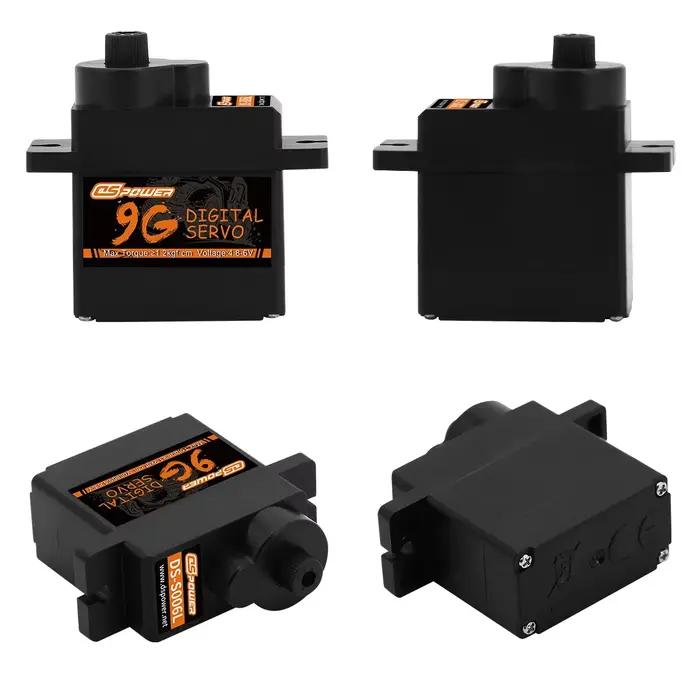 DSPOWER 2g 3.7g 4.3g 5g 6g 8g 9g Micro Servo Numérique à Engrenages Plastiques et Métalliques avec Connecteur JR pour