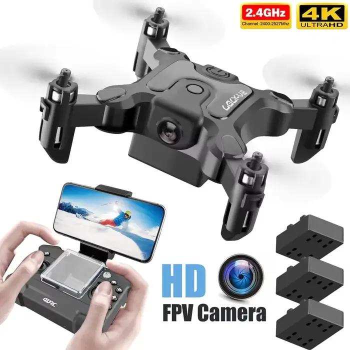 Mini Drone 4K HD Caméra WiFi FPV Maintien d'Altitude Professionnel Pliable Quadrirotor RC Drone Enfant Jouets Cadeau Occasions Spéciales