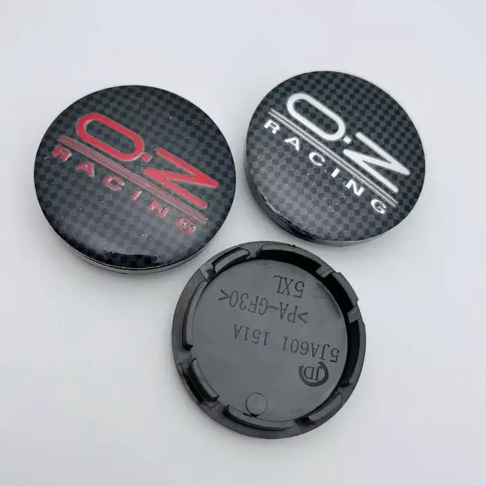 4 pièces Cache-moyeux de roue de voiture Ø 56 mm avec clips de 51 mm, emblème logo OZ O.Z Racing, accessoires de remplacement pour voiture