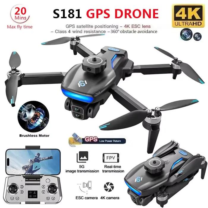 Drone professionnel S33 GPS 4K HD pour touristes
