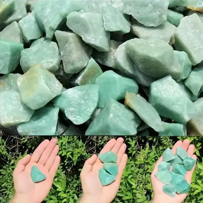 Pierre de cristal de gravier d'aventurine verte brute, naturelle brute, parfaite pour le culbutage de roche, décoration de paquet de matériel fini de bricolage, Na