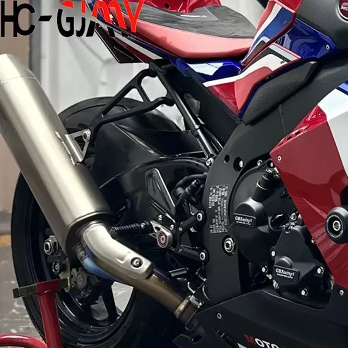 Pour Honda CBR1000RRR 2020 2021 2022 2023 Moto CNC & Fibre de Carbone Racing Repose-pieds Repose-pieds Arrière Ensemble cbr1000rr-r