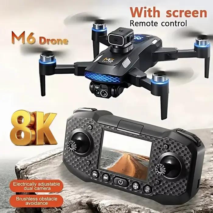 Nouveau Drone M6 professionnel 8K caméra Dron 5G WIFI FPV UAV avec écran télécommande RC