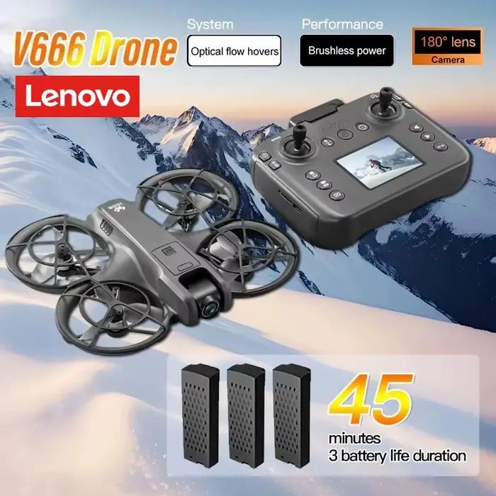 Mini drone Lenovo V666 4K professionnel avec double caméra 8K