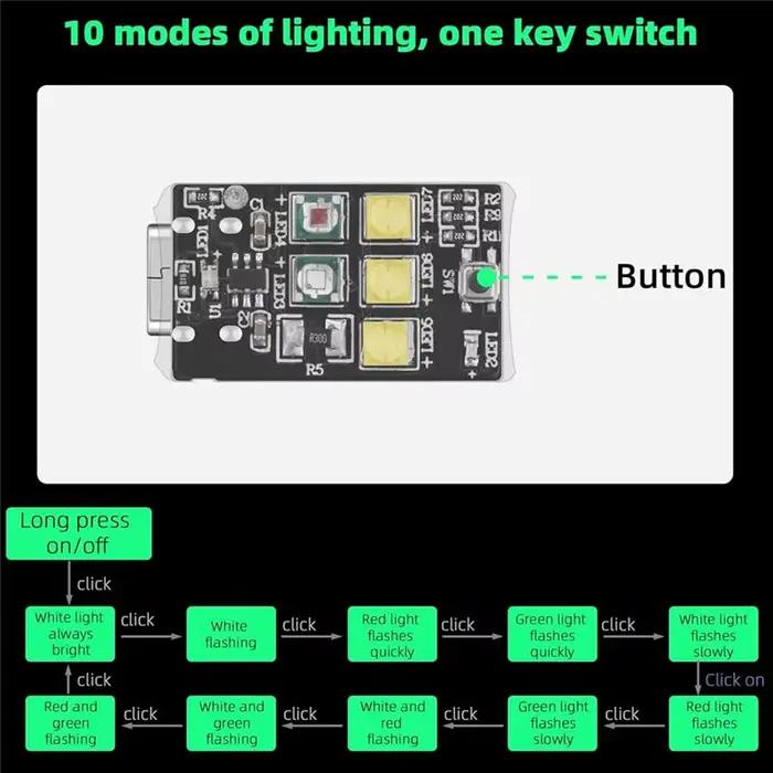 Mini Drone Strobe Light Night Flight Anti-Collision LED Lamp Accessory For DJI 4 Pro/NEO/MINI 4K/4 PRO