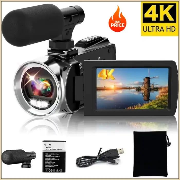Caméscope 4K avec Microphone