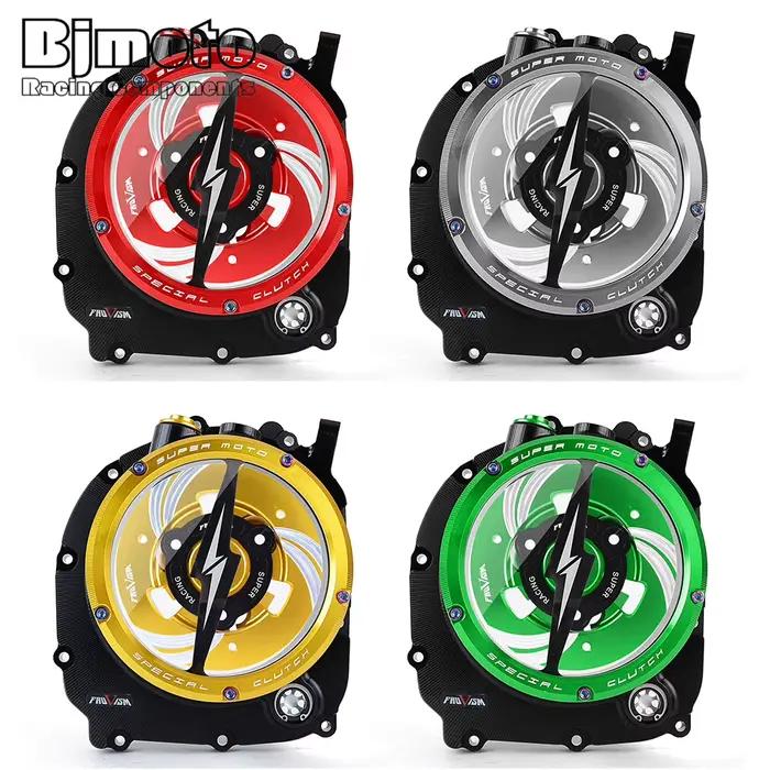 Couvre-embrayage transparent CNC pour moto de course Kawasaki Z900RS ZR900 Z900 2017 2018 2019 2020 2021 2022 2023 2024 2025 2026