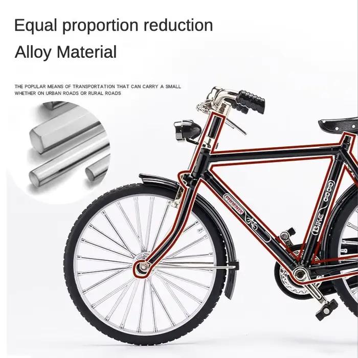 Mini modèle de vélo en alliage bricolage pour enfants, vélo en métal de simulation rétro, assemblage de jouets de collection dos, cadeaux