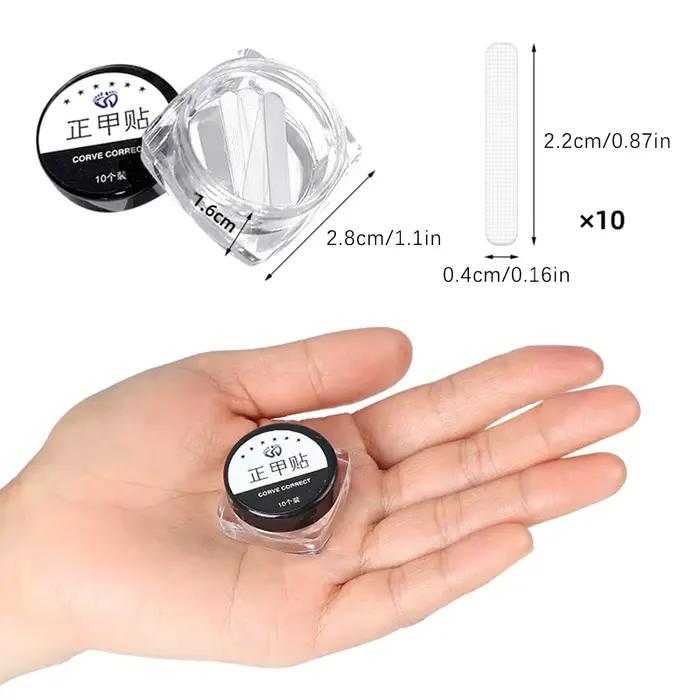 Traitement des ongles incarnés, outil de Correction des ongles incarnés, Patch élastique autocollant, Clip de redressage, attelle, outils de pédicure, 10 pièces