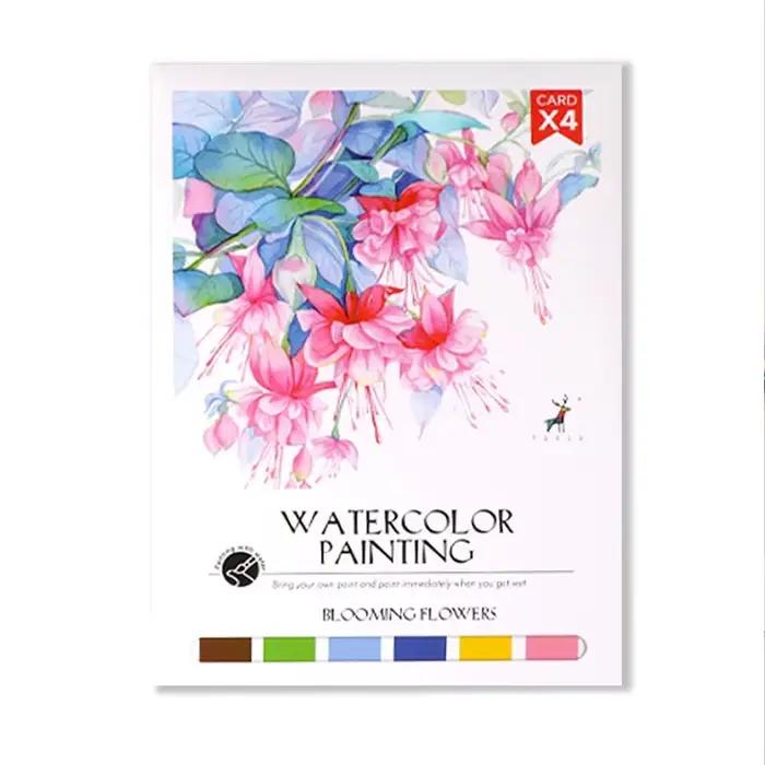 Carnet de coloriage aquarelle grand format, papier à dessin, carnet de coloriage et de dessin, carnet de dessin DIY pour la décompression