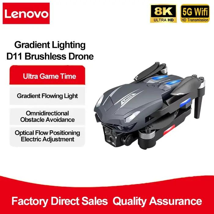Lenovo D11 Drone 8K aérien HD dégradé lumière fluide double caméra omnidirectionnel évitement d'obstacles moteur sans