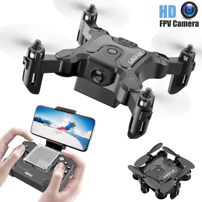 4DRC V2 Mini Drone HD caméra pression d'air maintien d'altitude WiFi FPV RC Drones hélicoptère pliable Dron jouet cadeau