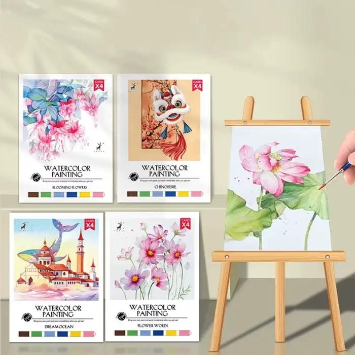 Carnet de coloriage aquarelle grand format, papier à dessin, carnet de coloriage et de dessin, carnet de dessin DIY pour la décompression
