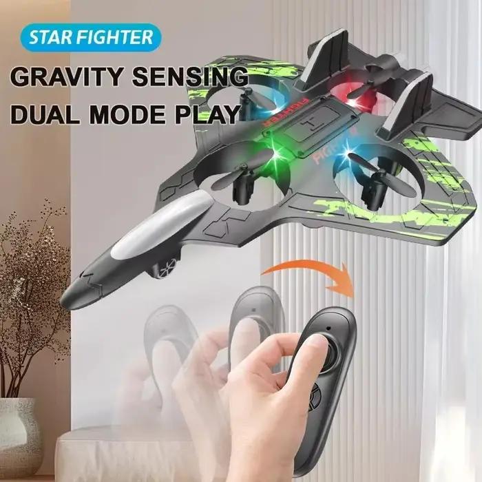 Hélicoptère télécommandé Homefish 2.4G en plastique avec lumières LED, drone cascadeur à vol stationnaire pour adultes occasions spéciales