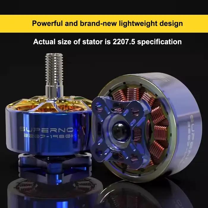 Moteur brushless Supernova2207 pour drones de conception personnalisée et modèles de taille moyenne à grande occasions spéciales