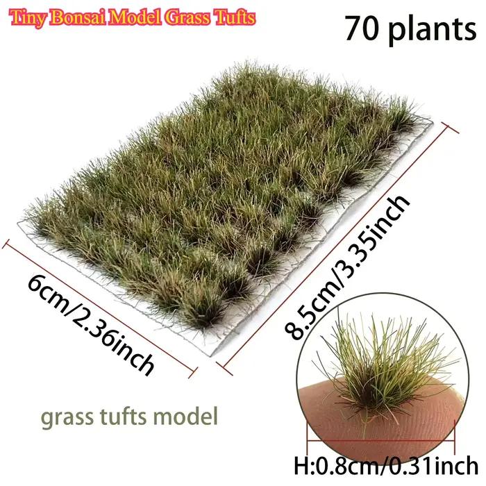 Petits touffes d'herbe modèle bonsaï – 70/91 statiques pour décoration de scène d'artisanat de jardin Miniature
