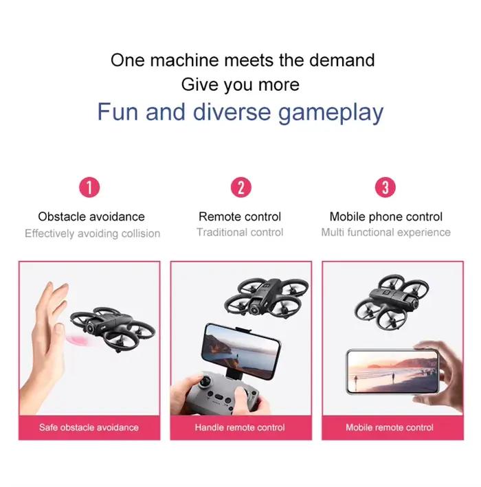 Mini drone D16 8K HD avec double caméra professionnelle 180° ° Positionnement GPS électrique réglable