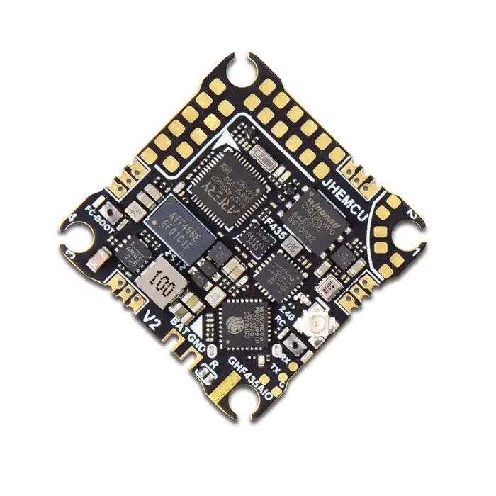 JHEMCU GHF435AIO V2 20A contrôleur de vol 2-4S avec OSD Baro Blackbox récepteur ELRS 2.4G intégré pour Drone RC FPV Freestyle