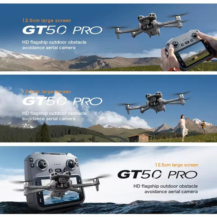 Drone RC GT50 8K HD Photographie aérienne Avion télécommandé Double caméra WIFI GPS Évitement d'obstacles sur trois côtés Quadricoptère