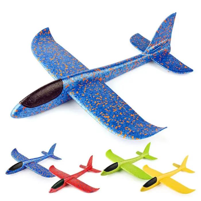 Gros avion en mousse planeur volant jouet lancer à la main