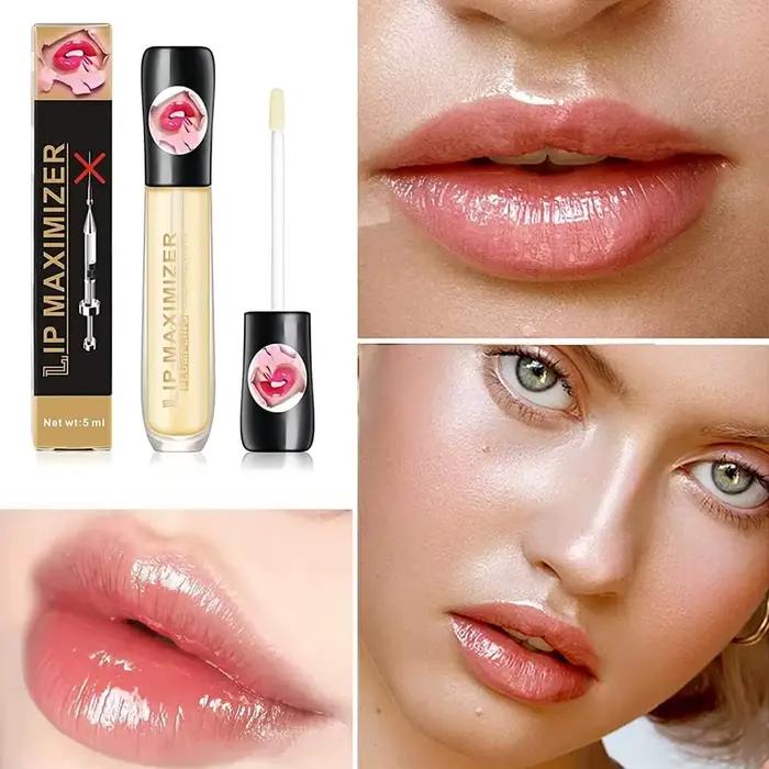 Gloss à lèvres repulpant liquide, Huile à lèvres transparente, Imperméable, Hydratant, Longue tenue, Nourrissant, Maquillage et Soin des lèvres