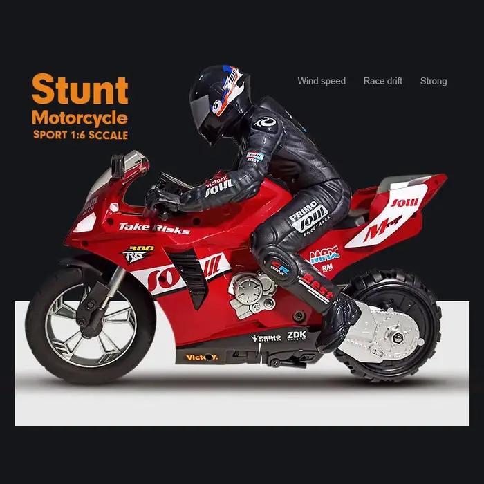 Motos RC 1:6, voitures RC électriques, haute vitesse, 4 canaux, télécommande, moto de course, voiture de drift, cadeau de Noël pour enfants