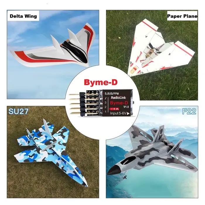 Radiolink Byme-D 3CH contrôle de vol pour 3D SU27 F22 aile fixe F3P entraîneur à quatre canaux Drone échelle modèle avion stabilisation