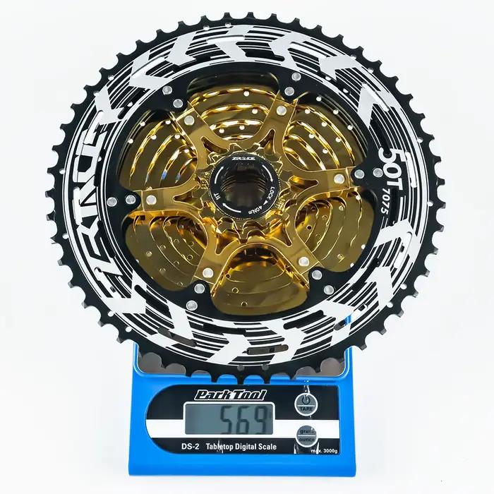 Cassette légère ZRACE Alpha 12s 12 vitesses pour VTT 11-50T / 11-52T - Or, compatible M9100 / XX1 X01 GX NX Eagle
