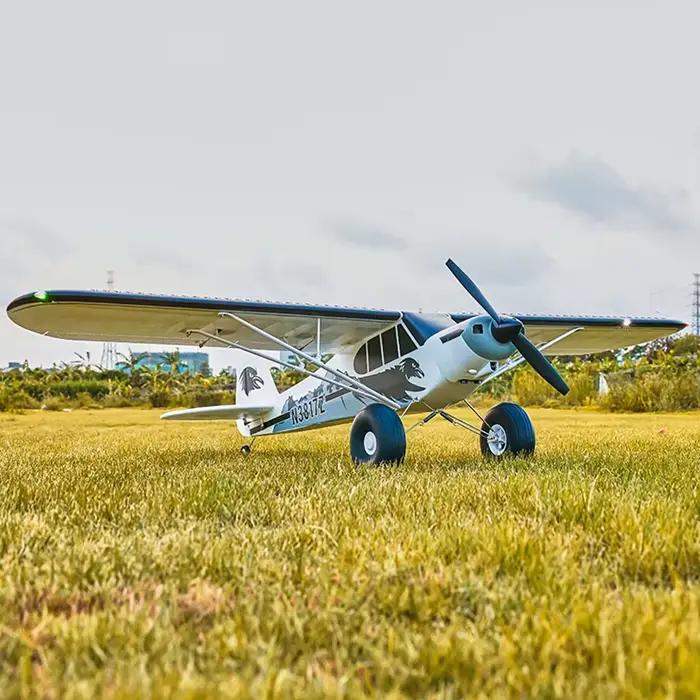 FMSRC RC avion avion 1300MM 1.3M PA-18 J3 Piper Super Cub 3S 5CH avec gyroscope Auto Balance PNP formateur modèle d'avion débutant