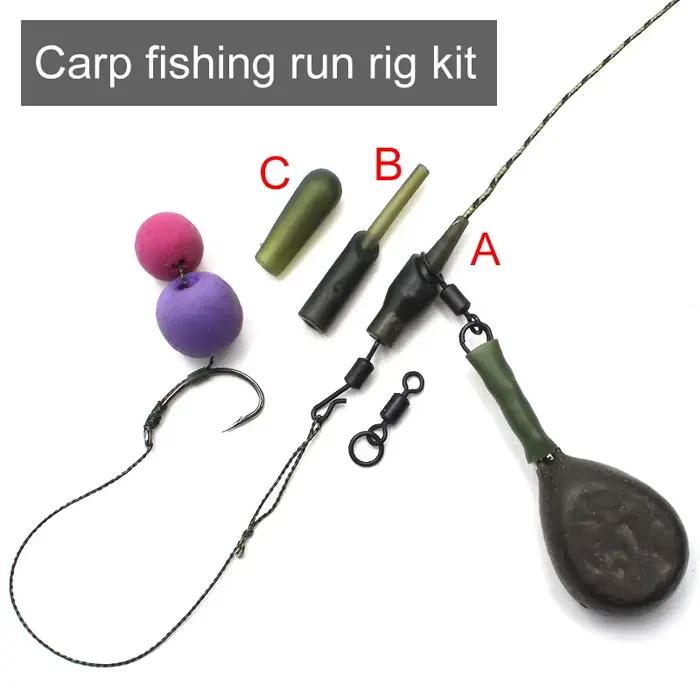 5 kits de plate-forme de course pour accessoires de pêche à la carpe manchons anti-enchevêtrement à changement rapide plates-formes de cheveux pivotantes carpe feeder matériel de pêche