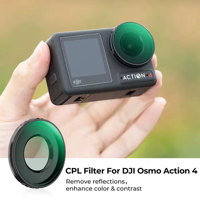 Filtres de drone K&F CONCEPT pour DJI Osmo Action 4 CPL/ND8 ND16 ND32 ND64/ND&PL