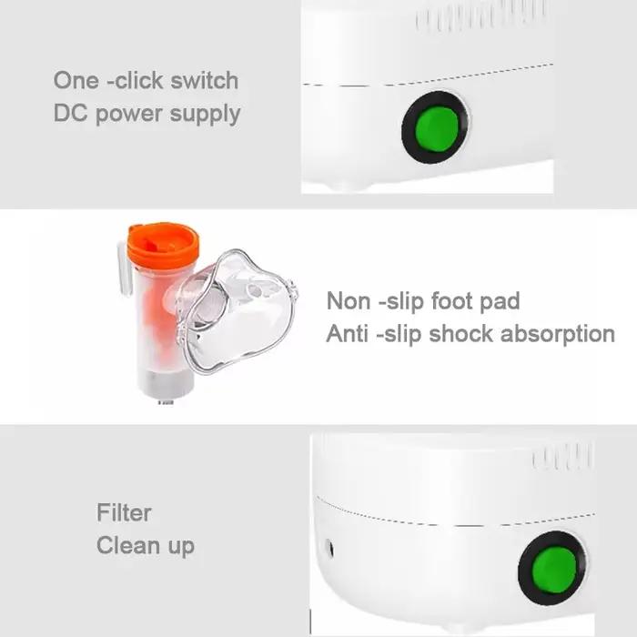 Inhalateur portable pour voies respiratoires, humidificateur, soins de santé, compresseur d'air médical portable pour enfants et adultes, atomiseur pour la toux, nébuliseur